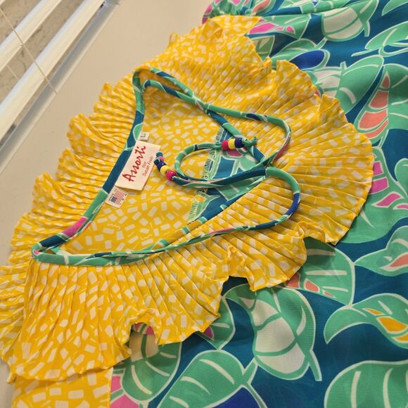 VTG Assorti for Susan Freis Abstract Floral Top Women's L Beaded Floral - Picture 4 of 10